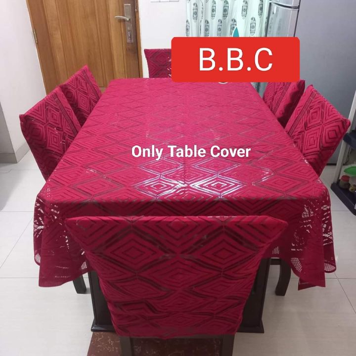Indian Triangle Design 6 Seater Dining Table Cover (Without Chair Cover) - Upgrade Your Dining Setup With This Triangle Design Table Cover