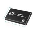 4K Video Capture Card 1080P 60fps HD Camera Recording Box HDMI-compatible to USB 3.0 PC Live Streaming Grabber Recorder. 