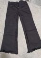 Fashionable High-Waist Wide-Leg Flapper Denim Pants for Ladies, Trendy and Comfortable. 