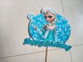 frozen Elsa theme cake topper set. 