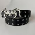 Genuine leather men belts fashionable retro trend belts for men jeans versatile rivet metal belt men. 