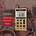 Retekess V112 Radio Mini Pocket Radio Receiver Portable Radios AM FM Rechargeble Sleep Time Earphone For Walkman Go Hiking. 