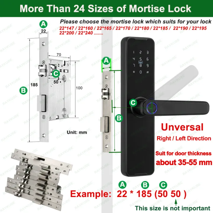 RAYKUBE%20Biometric%20Fingerprint%20Door%20Lock%20K7%20Pro+%20Smart%20Lock%20Tuya%20App%20Remote%20Unlocking%20Keyless%20Lock%20Electronic%20Door%20Lock%20-%20Image%207