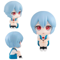 2 estilos, 11cm, Q Ver. Figura de cabeza grande de neón de Genesis Evangelion, modelo de Ayanami Rei Asuka, postura sentada.