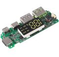 Digital Display Dual USB 5V 2.4A Power Bank Module | Type-C/Micro Input 18650 Lithium Battery Charger Board | Boost Converter with LED Screen. 