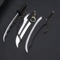 BLEACH: Thousand-Year Blood War Keychain Kurosaki Ichigo Zangetsu Double Blade Weapon Pendant Key Chain for Men Car Keyring Gift. 