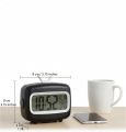 Cute Retro TV-Shaped Digital Kitchen Timer & Stopwatch | Large Digit Countdown | Baking | Study Table | Office and Accessories-Green Electronic table clock with backlight, thermometer, alarm clock and weather station.