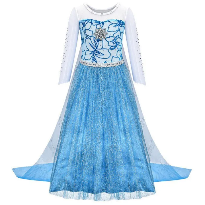 Toddler%20Shimmering%20Elsa%20Maxi%20Dress%20Feastured%20Princess%20Snow%20Queen%20Costume%20Full%20Bodice%20Sequins%20Embellished%20Christmas%20Party%20Frocks%20-%20Image%206