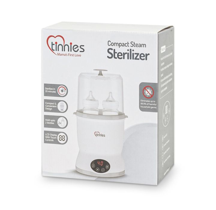 Tinnies STEAM STERILIZER & WARMER 2 BOTTLES