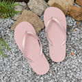 Women's summer casual solid colour lightweight comfortable non-slip bathroom beach pool EVA round head flat bottom flip-flops. 