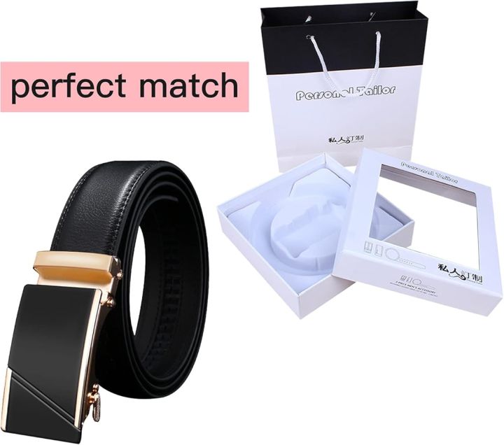 New Men's Fashion Balt Automatic high quality Belt Leather With Gift Box  Long Use