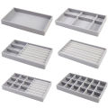 New Jewelry Organizer Velvet Jewelry Storage Tray Display Ring Bracelet Necklace Storage Box Showcase Drawer Organizer Trays.