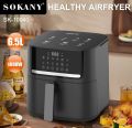 Sokany 6.5L Digital Air Fryer 1800W | Oil-Free Healthy Fryer | Detachable Basket | Touch Control | SK-10040. 