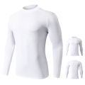 Kitty mall men's long sleeve sports shirt Pro Combat compression shirt reflective logo on sleeve [kanom] Ready to ship]. 
