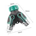 Y-Type Zinc Alloy Hose Splitter Double Way Joint One Split Two Faucet Diverter Garden Accessories Internal Thread Water-Diverter. 