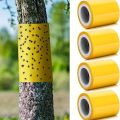 1 Roll of Yellow Double-sided Insect Proof Tape To Prevent Insects, Ants, and Moths From Climbing. Outdoor Garden Insect Trap 5M. 