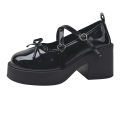 Women's Spring Round Toe Pumps Chunky Heel Mary Janes Shoes Platform Shoes for Women Dress Students Women's Lolita Heeled Shoes. 