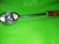 Normal Quailty 12" witout joint wood handel steel milk spoon(chai pawa)  steel in low price. 