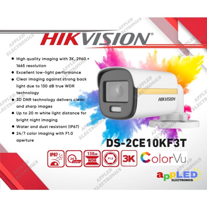 3K ColorVu Dual-light Fixed Mini Bullet Camera | Daraz.lk