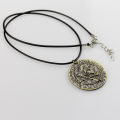 Movie Game Uncharted 4 Necklace Nathan Drake Cosplay Ring Leather Code Ancient Vintage Pendant Jewelry Prop. 