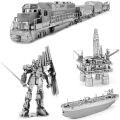 3D Metal Puzzle Set American Locomotive Uss Roosevelt Oil Drilling Model  for Children 14+ Travel Games Jigsaw DIY Toys. 