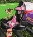 Student shoes black leather Velcro unicorn/pony unicorn/Pony by Gerry gang-no light. 