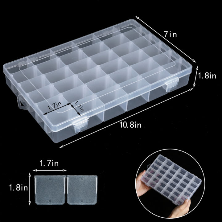 36%20Grids%20Plastic%20Organizer%20Box%20Storage%20Container%20Jewelry%20Box%20with%20Adjustable%20Dividers%20for%20Beads%20Art%20DIY%20Crafts%20Fishing%20Tackles%20-%20Image%202