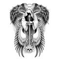Judgment Angel Waterproof Temporary Tattoo Sticker, Long-lasting Waterproof for 1-2 Weeks, Realistic Semi-Permanent Fake Tattoo.