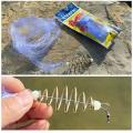 12 Size Fishing Net Trap Mesh Luminous Bead Netting Sea Fish Net Sticky Tackle Design Copper Shoal Cast Gill Feeder Fishing Trap. 