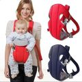 MOM CARE Baby Carrier Cum Kangaroo Bag/Honeycomb Texture Baby Carry Sling/Back/Front Carrier For Baby With Safety Belt And Buckle Straps, Adjustablefor 0-18 Months Red/ Blue - Newborn. 
