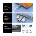4Port Type c or USB Hub Splitter Multiport HUB USB 3.1 Hub High Speed 5Gbps 4 USB 3.0 2.0 Ports Aluminium Aase Smart USB Hub. 