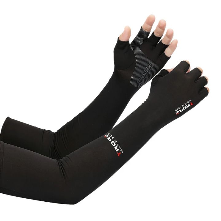 1Pair%20Sport%20Arm%20Sleeves%20Cycling%20Running%20Fishing%20Climbing%20Arm%20Cover%20Sun%20UV%20Protection%20Ice%20Cool%20Sleeves%205%20Finger%20Cuff%20-%20Image%202