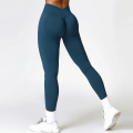 Women's V Back Sports Leggings Athletic Fitness Gym Yoga Pants Tights Scrunch Control Running Exercise Workout Leggins. 