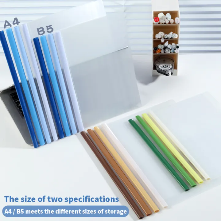 8Pcs%20Set%20A4%20Transparent%20Drawing%20Rod%20Clip%20Student%20Office%20Supplies%20Large%20Capacity%20Leaflet%20Folder%20-%20Image%203