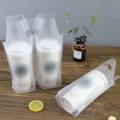 50pcs Single and Double Cup Milk Tea Packaging Bags Frosted Transparent Disposable Beverage Plastic Bags Coffee Takeout Tote Bag. 
