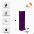 White colour Big Pillar candle (without perfume) weight -400 grams. 