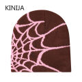 Spider Pattern Knitted Hat Beanies Hat Street Pullover Hat for Men Women Winter Outdoor Riding Sports Hat Elastic Skullies Hat.