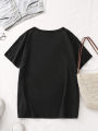 Women's Sporty Casual Striped Bear Print T-Shirt - Breathable Moisture-Wicking Lightweight Soft  Round Neck Short Sleeve Top. 