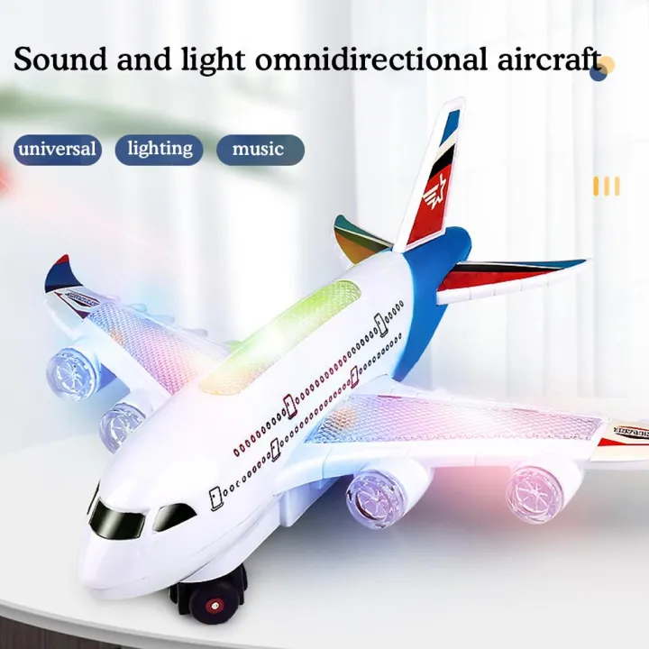 Electronic Aeroplane Toy with Music Autopilot Flash Sound Aircraft ...