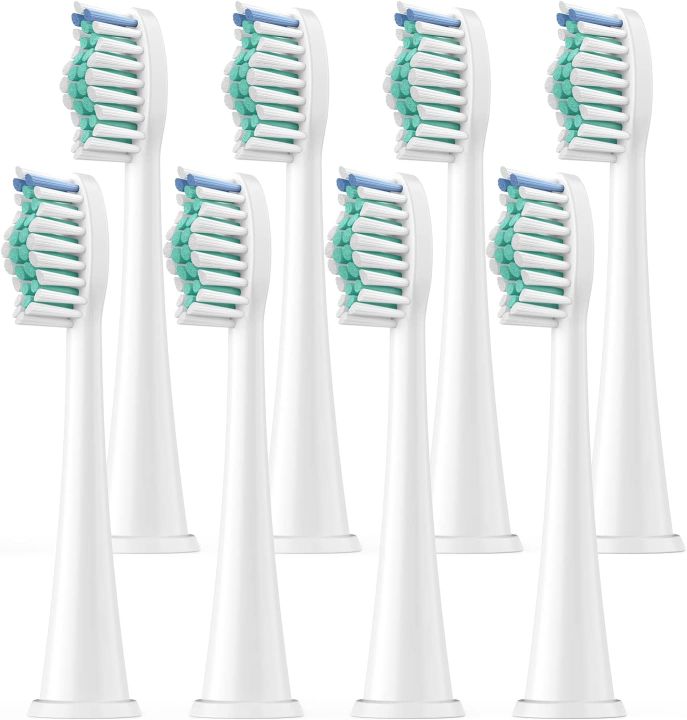 Sensitive Soft Bristle Compatible for Phili Sonic Care Replacement Toothbrush Heads HX6053/64, Gentle Yet Effective Cleaning