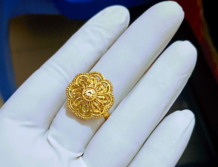 1Year Colour Guarantee Gold Plated Finger Ring For Women.