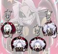 Game The Freak Circus Pierrot Cosplay Keychain Kawaii Acrylic Joker Clown Pendant Keyring Key Chain Bag Accessory Ornament Props. 