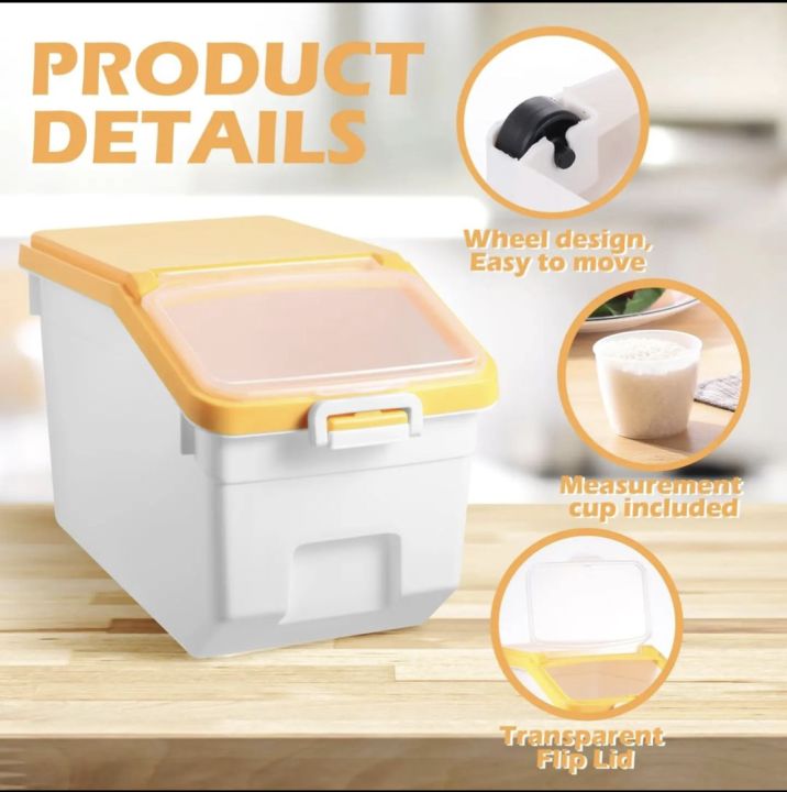 10%20kg%20Rice%20Storage%20Container%20with%20Measuring%20Cup%2027.6%20lb%20Flour%20Storage%20Container%20with%20Wheels%20Pet%20Food%20Storage%20Container%20Dog%20Birds%20Cat%20Food%20Bin%20Rice%20Container%20Set%20for%20Dry%20Food,%20Sugar,%20Cereal%20-%20Image%204