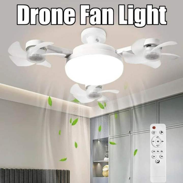 Fan Light with Remote Control | LED Ceiling Fan Bulb | 360° Cooling Fan ...