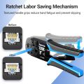 AMPCOM RJ45 Crimper RJ11 RJ45 Crimping Tool Ethernet Network LAN Cable Crimper Cutter Stripper Plier for 6P 8P RJ11 RJ12 RJ45. 