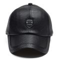 M Label Pu Leather Baseball Caps Spring and Autumn Outdoor Adjustable Casual Hats Sunscreen Hat. 