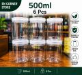 Premium Plastic Jar For Masala Storage- 500 Ml Capacity - Set Of 6 Pieces - Your Spices Fresh And Easily Accessible With This Convenient Set. 