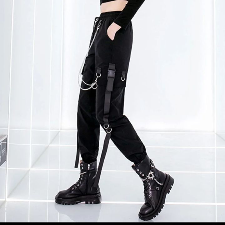 Black%20Casual%20Pants%20for%20Women%20in%20Spring%20Autumn%20Korean%20Style%20Ins%20Hip-Hop%20Student%20Loose%20High-Waisted%20Slim%20Legged%20Cargo%20Pants%20Trendy%20-%20Image%205