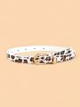 Boho Style PU Belt Leopard Print Thin Belt Women Dress Slim Fit Women Dress Custom Belt.