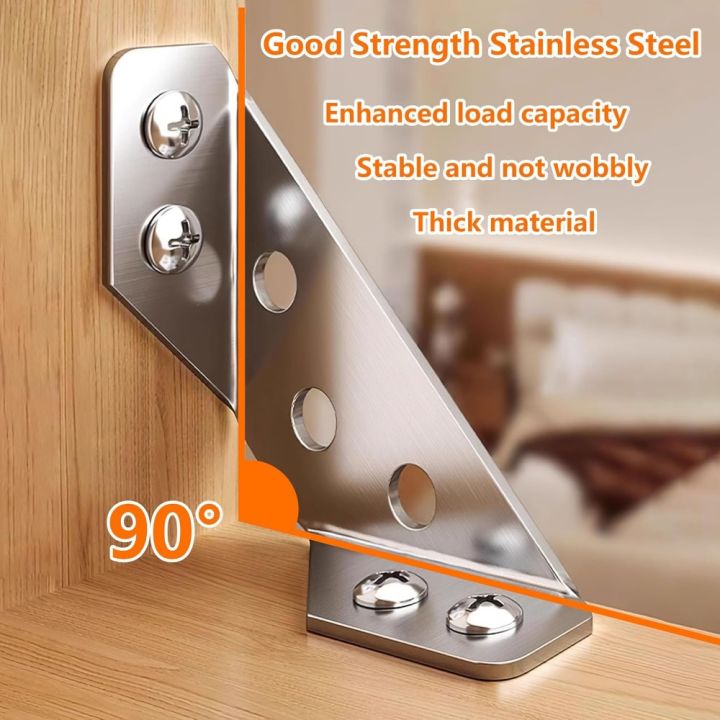 100Pc-12Pc%20Stainless%20Steel%20Angle%20Bracket%20Universal%20Furniture%20Right%20Angle%20Fixed%20Bracket%20Cabinet%20Trapezoidal%20Layer%20Board%20Connector%20-%20Image%204